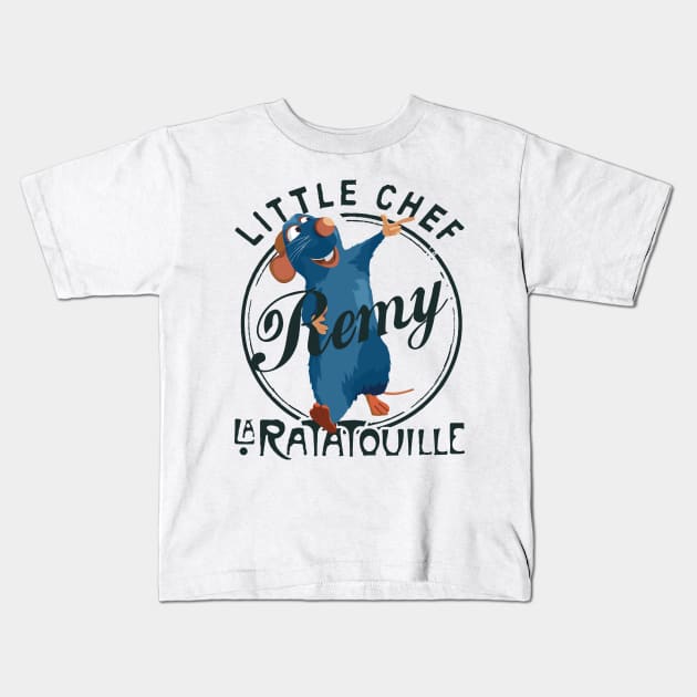 Ratatouille Tribute - Ratatouille Little Chef Kitchen - Epcot Remy Haunted Mansion - Pixar Rat Lion King Wall e - Up - ratatouille - Pirates Of The Caribbean - ratatouille -Tangled Kids T-Shirt by TributeDesigns